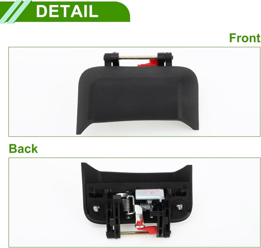 Rear Left+Right Exterior Door Handle For 2007-2016 Jeep Compass Black Plastic
