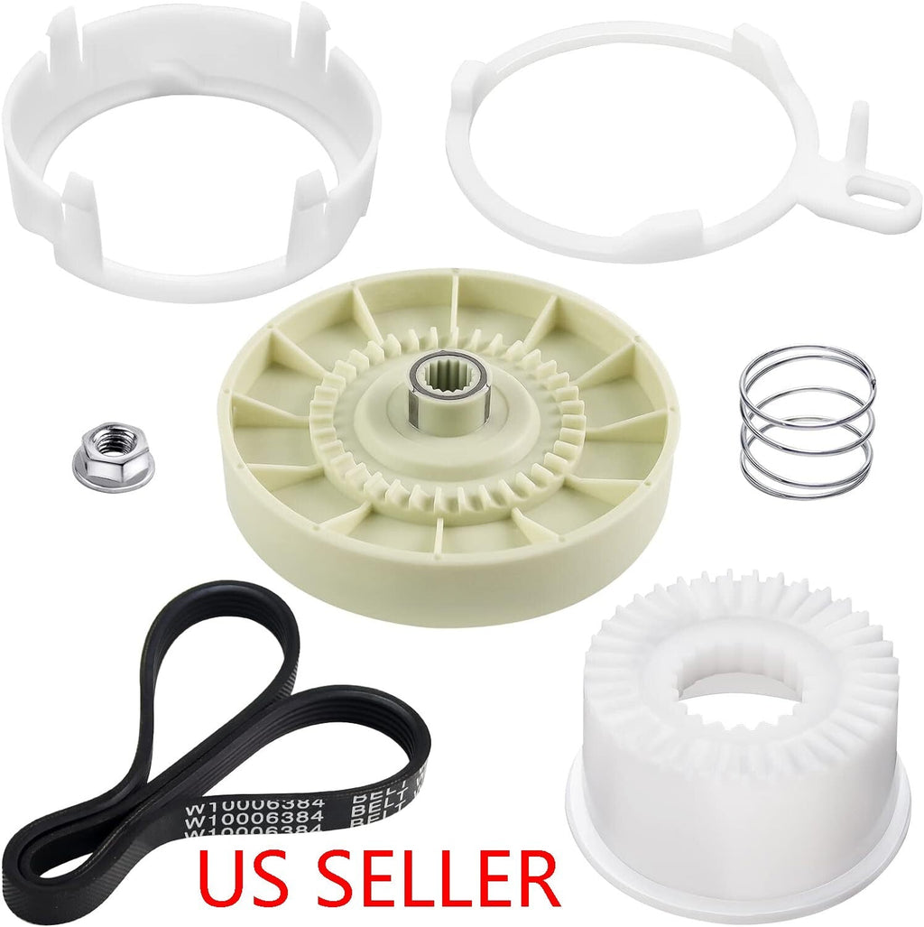 Washer Pulley Clutch Kit & Drive Belt for Whirlpool Kenmore Maytag