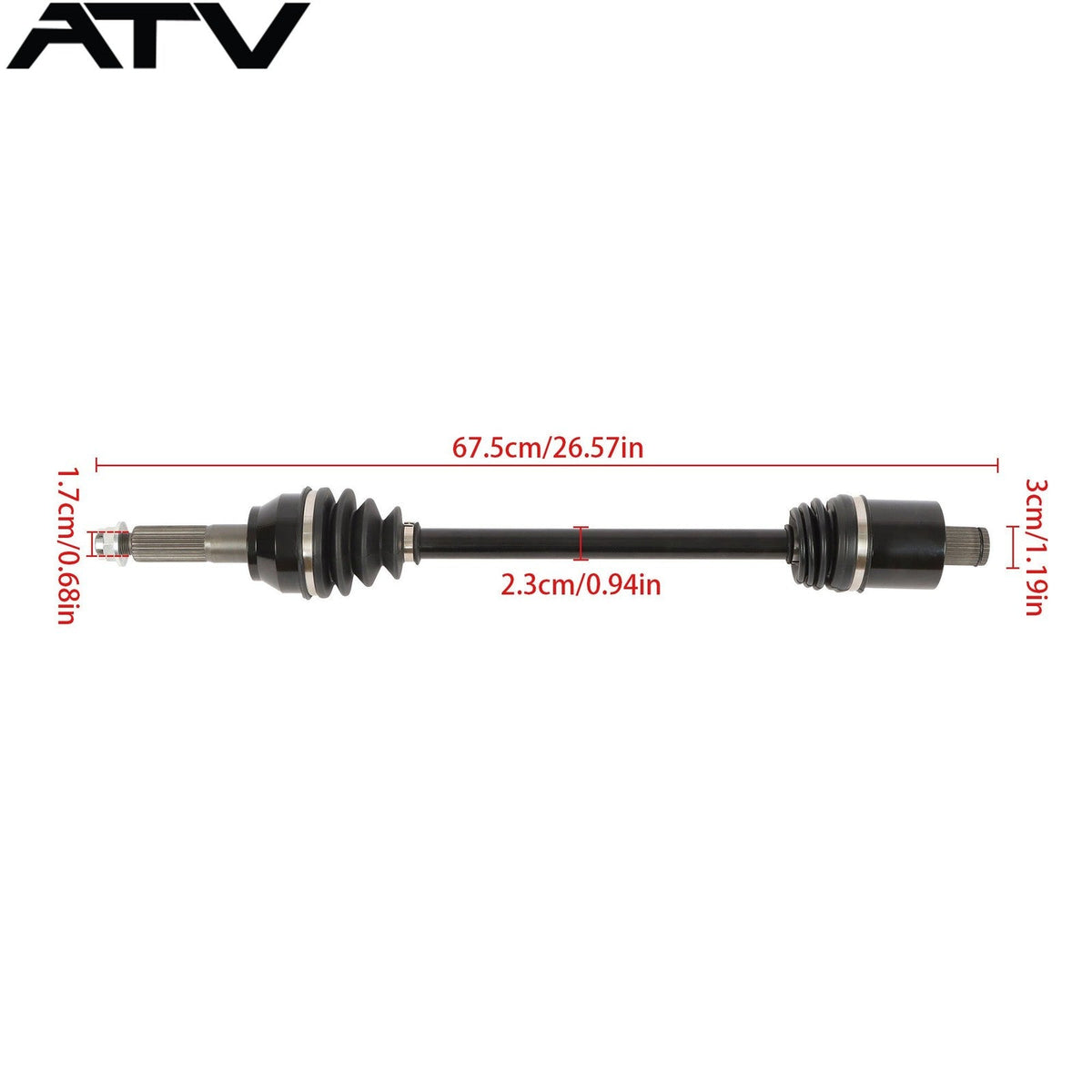 Rear Left/Right CV Axle Drive Shaft For Polaris Ranger 500 800 1332814 1332878