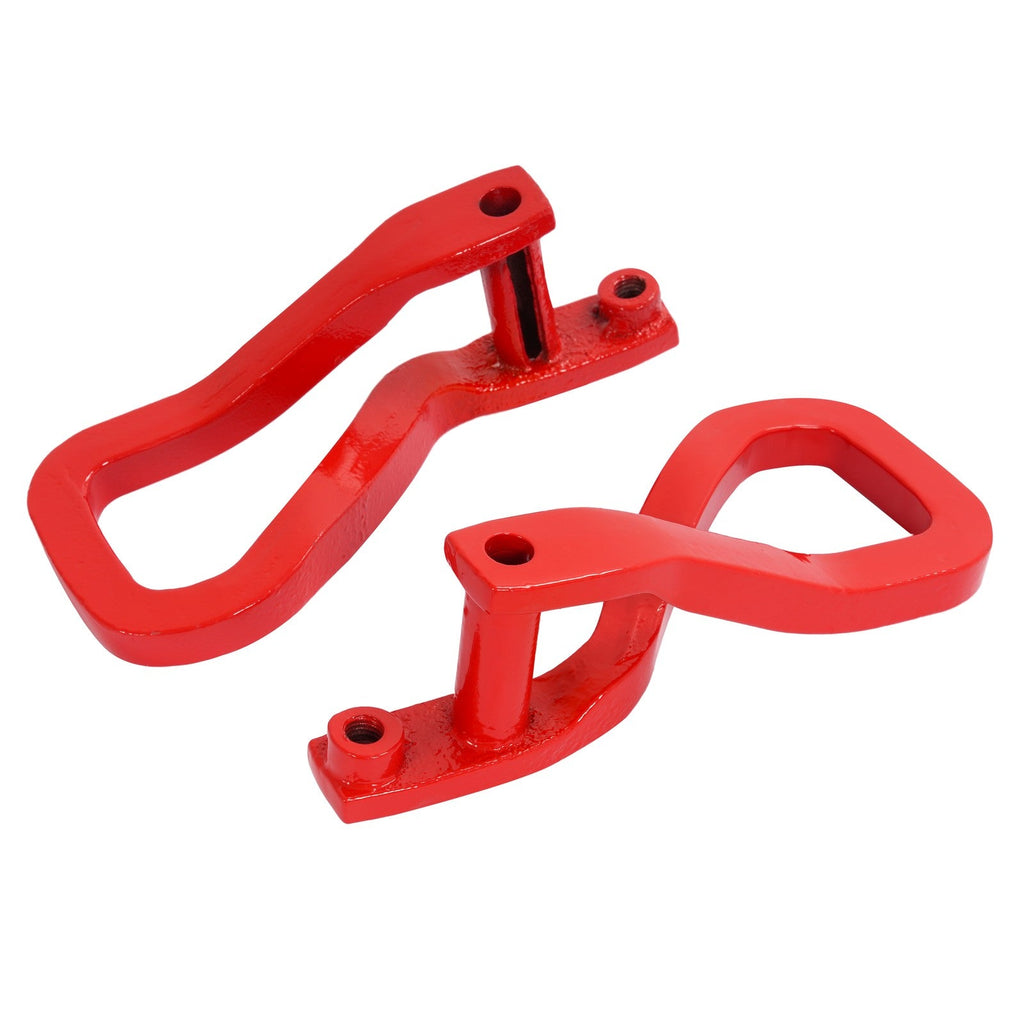 For GMC Sierra 1500 2019-2026 Heavy Duty Front Car Tow Hooks w/ Bolts Red