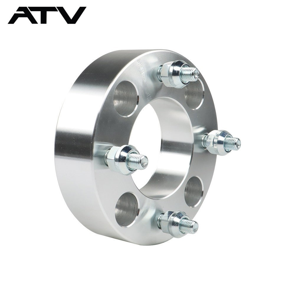2× 1.5" Wheel Spacer 4x110 74mm M10x1.25 Silver For Suzuki 2002-2007 Eiger 400