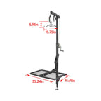 400lbs 360° Swivel Hitch Mount Deer Hanger Game Hoist w/ Lifting System Platform