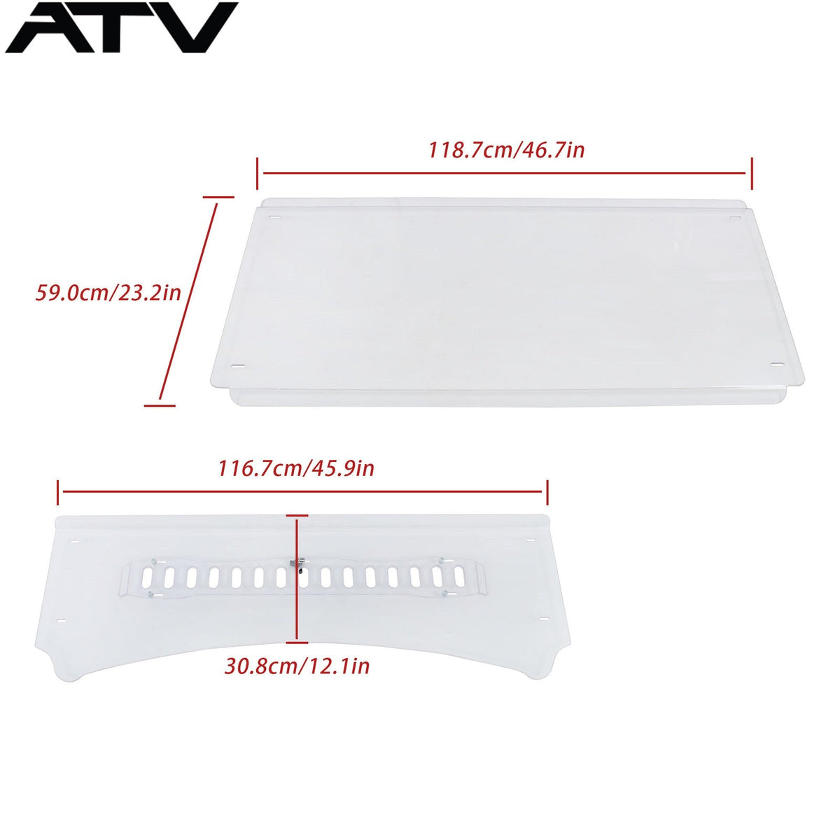 For Kubota RTV 900/900XT/900XTG 2006-2012 KB-9LWV-2 Windshield Glass