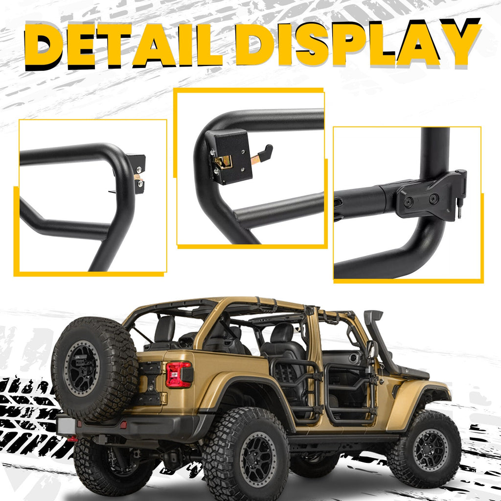 Steel Tube Doors Half Door For Jeep Gladiator Wrangler JL 2018-2024 77072498AC