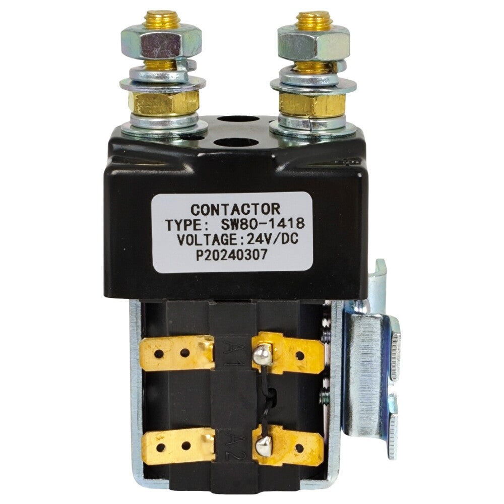 24V 100A SW80 102-SW80-1418 Contactor Solenoid for Albright Golf Cart w/ Bracket
