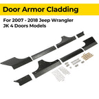 Upgrated Body Armor Cladding Guard Set For Jeep Wrangler JK JKU 4 Door 2007-2018