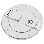 For Hummer H2 2003-2009 Locking Fuel Door Gas Tank Cap Cover Aluminum Chrome