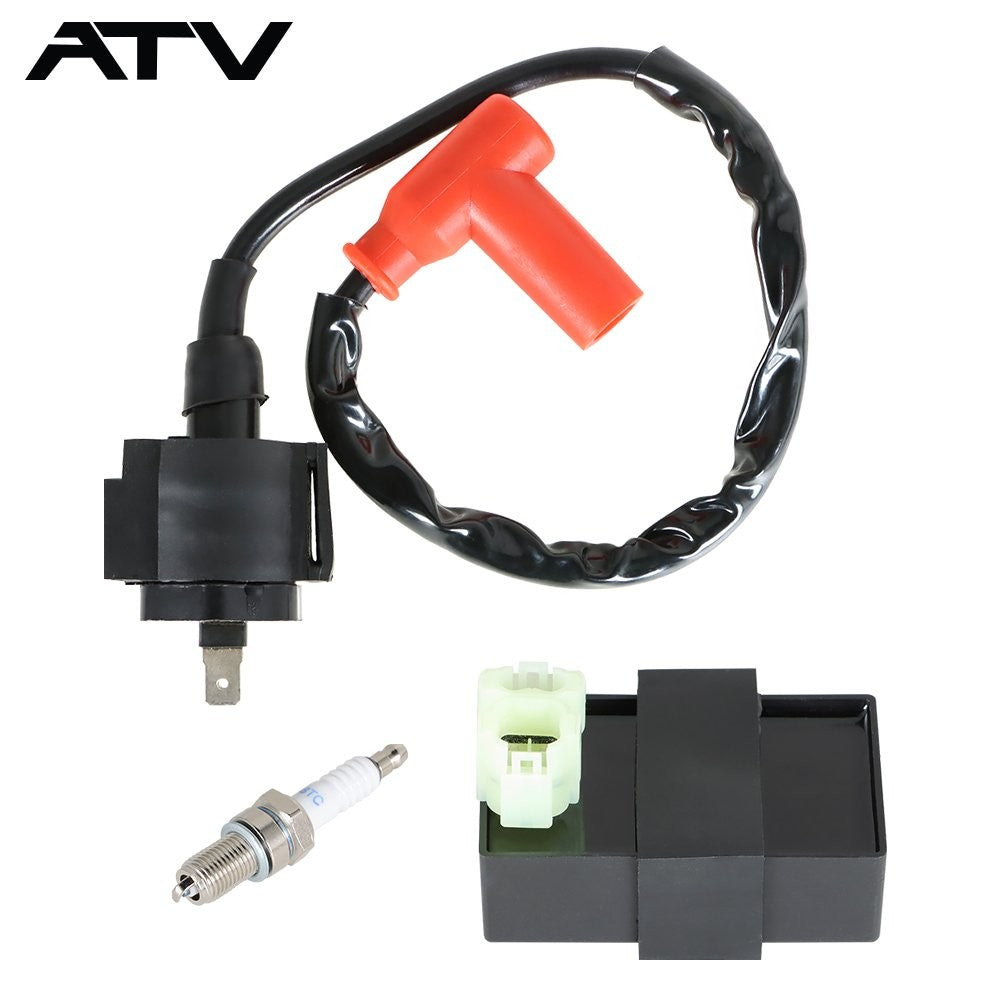New For Honda Foreman 400 FourTrax Foreman 400 Ignition Coil Spark Plug CDI Box