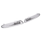 Pair Clear Bumper Side Marker Lights For Mercedes Benz R230 SL Class 2003-2006
