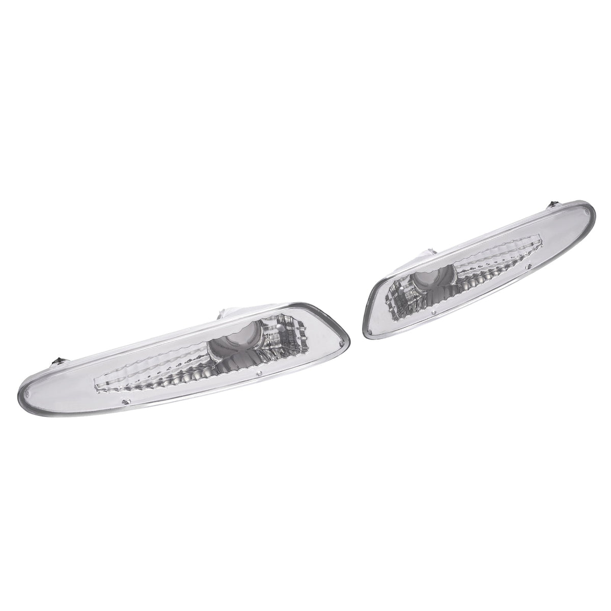 Pair Clear Bumper Side Marker Lights For Mercedes Benz R230 SL Class 2003-2006