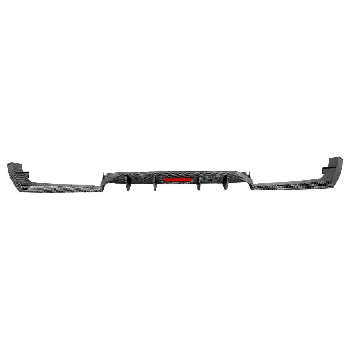 Fits Hyundai Elantra  21-2023 Rear Bumper Diffuser Lip Carbon Style W/ Led Light