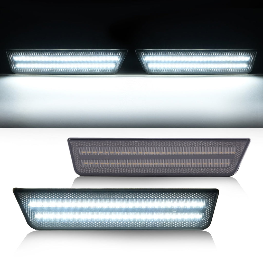 LED Front Side Marker Light White For Dodge Challenger Charger R/T Sedan 2008-14