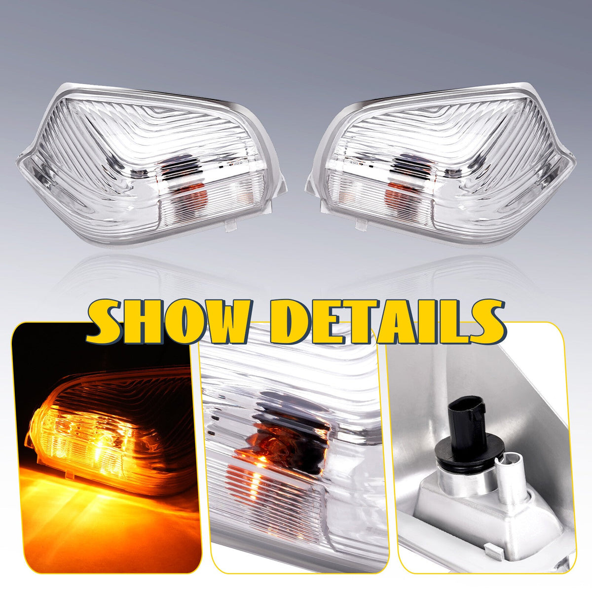 Pair Side Mirror Indicator Light w/Bulb For Mercedes Benz Sprinter W906 2006-21