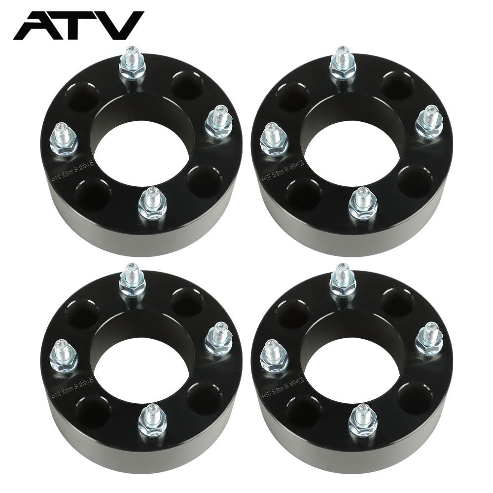 For Honda Yamaha Suzuki 4× 2 inch Hubcentric Wheel Spacers 4/110 ATV 10x1.25