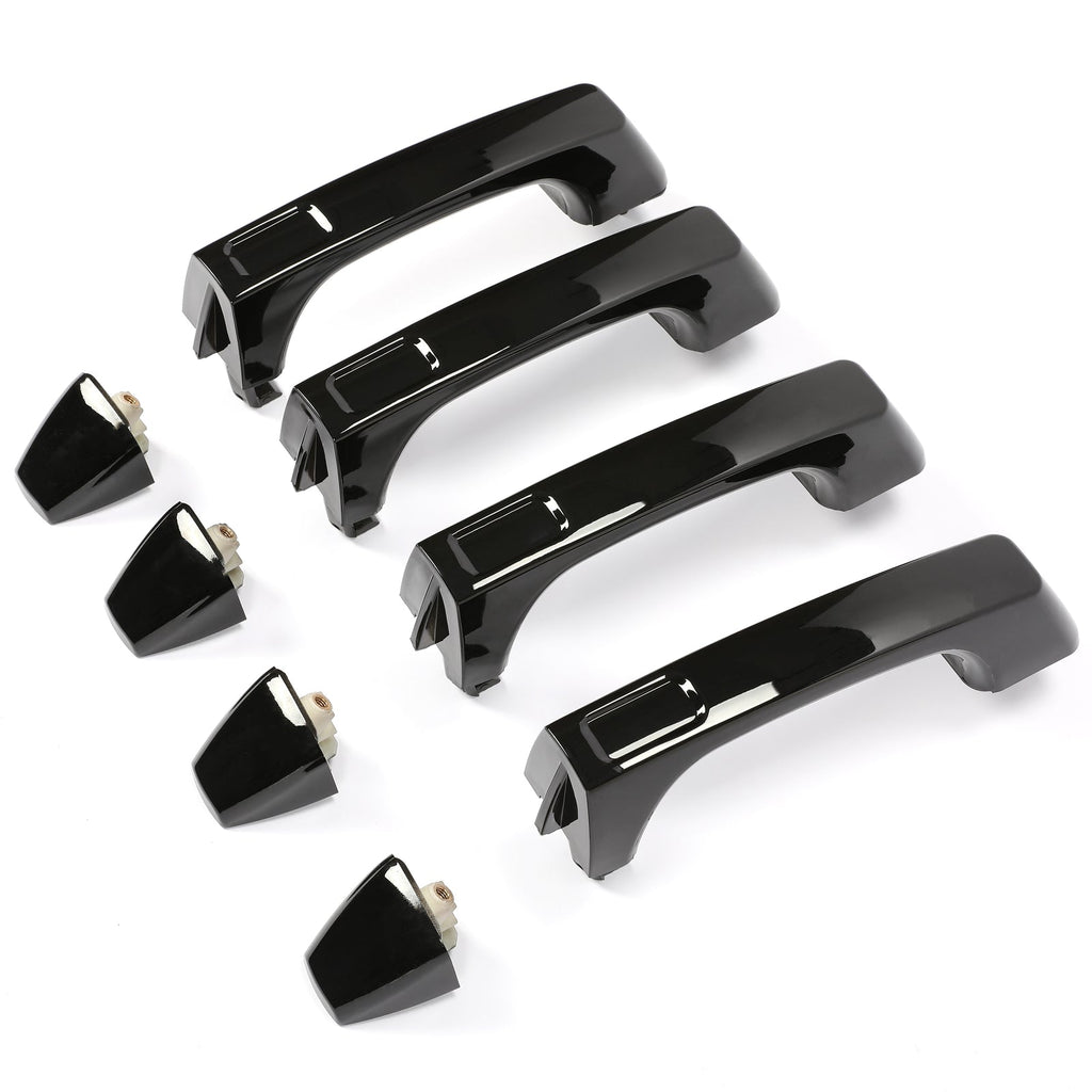4PCS Gloss Black Exterior Door Handles Fit Hummer H3 2006-2010 For 25832250
