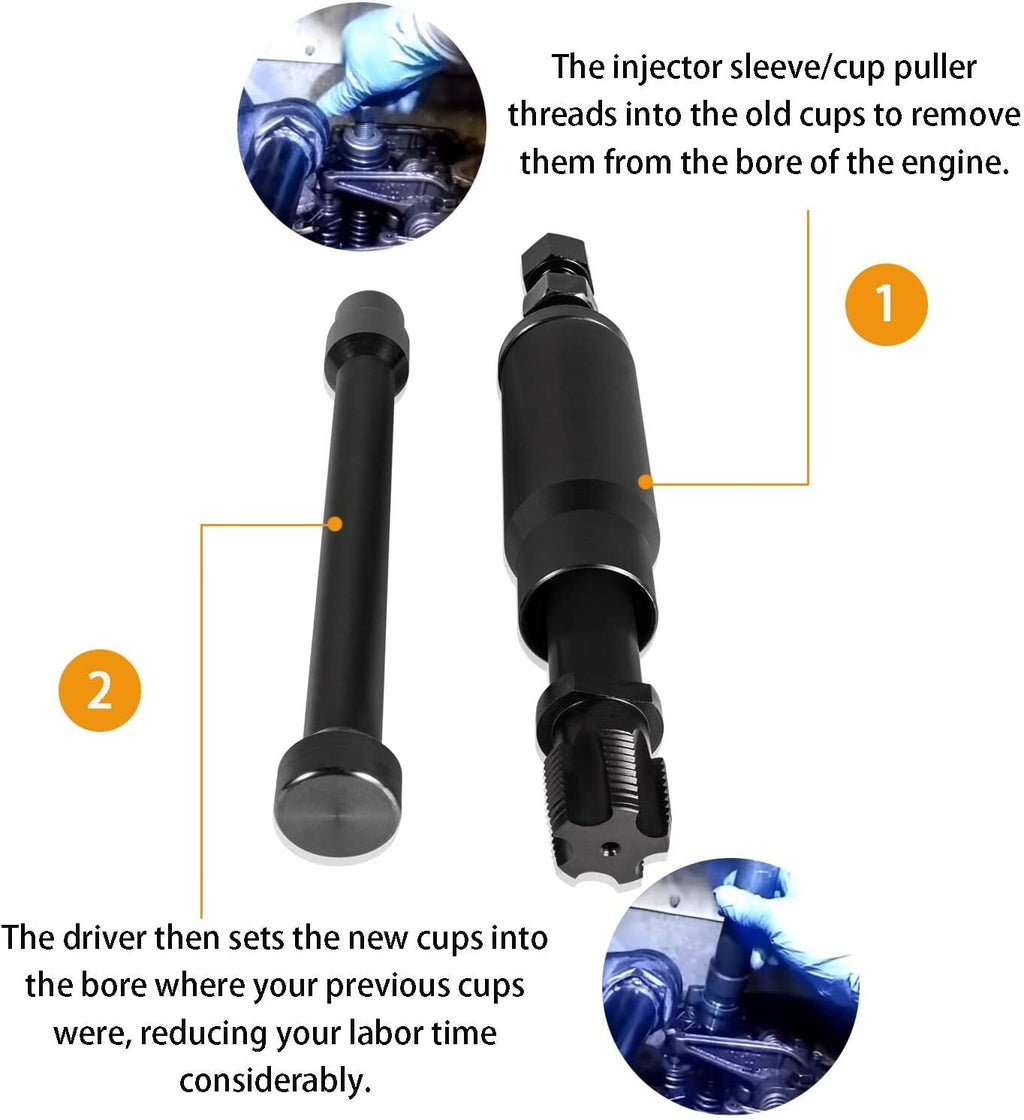 Injector Sleeve Cup Removal Installation Tool Kit for CAT 3126 / 3126B Cat C7 C9
