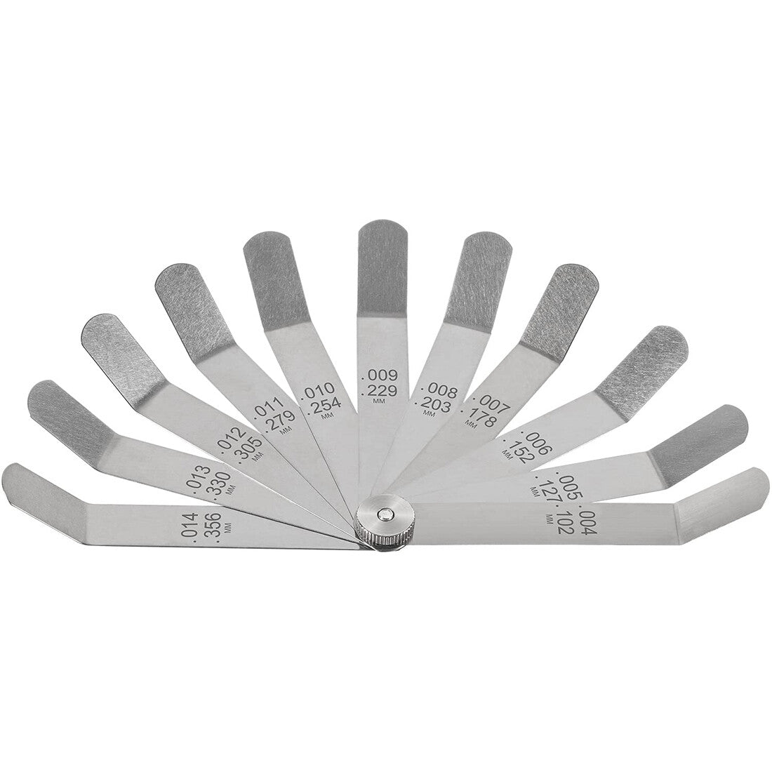 A308 Offset Valve Tappet Gauge 11-Blade Feeler Gauge Kit Sizes 0.004" to 0.014"