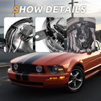 Fog Lights LED Halo Running Light Smoke Lens For Ford Mustang GT 2005-2009 RH&LH