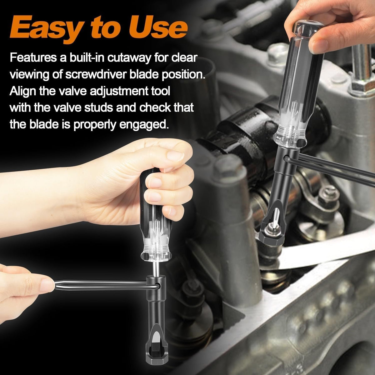 for Honda 648827 Valve Lash Adjustment Tool Set for 10mm Jam Nut+Slotted Stud
