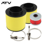 2 × Air Oil Filter Spark Plug Kit For Honda Foreman 450 4x4 TRX450S/ES 1998-2001