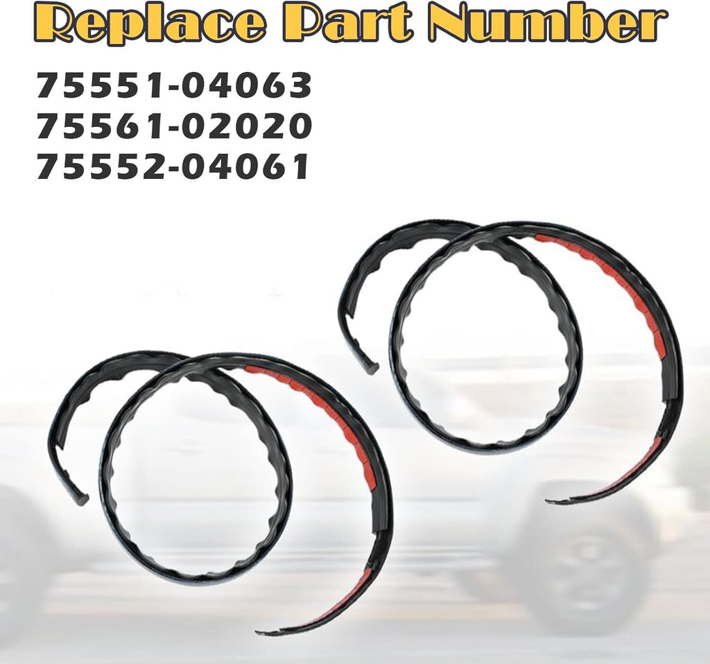 2PCS ROOF DRIP MOLDING FOR 2005-2015 TOYOTA TACOMA DOUBLE CAB RH&LH 75551-04063