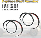 2PCS ROOF DRIP MOLDING FOR 2005-2015 TOYOTA TACOMA DOUBLE CAB RH&LH 75551-04063