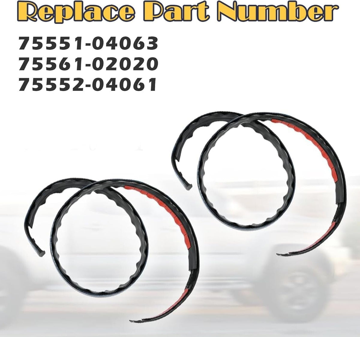 2PCS ROOF DRIP MOLDING FOR 2005-2015 TOYOTA TACOMA DOUBLE CAB RH&LH 75551-04063