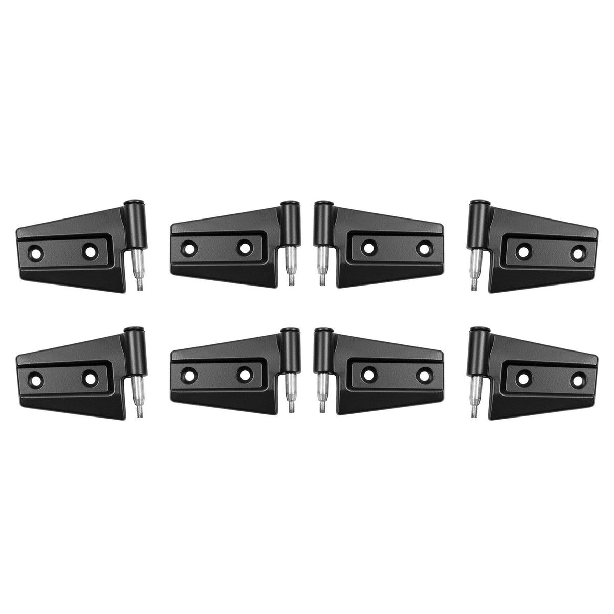For 07-2018 Jeep Wrangler JK 16PCS Door Hinge Replacement Set Black Powder Coat
