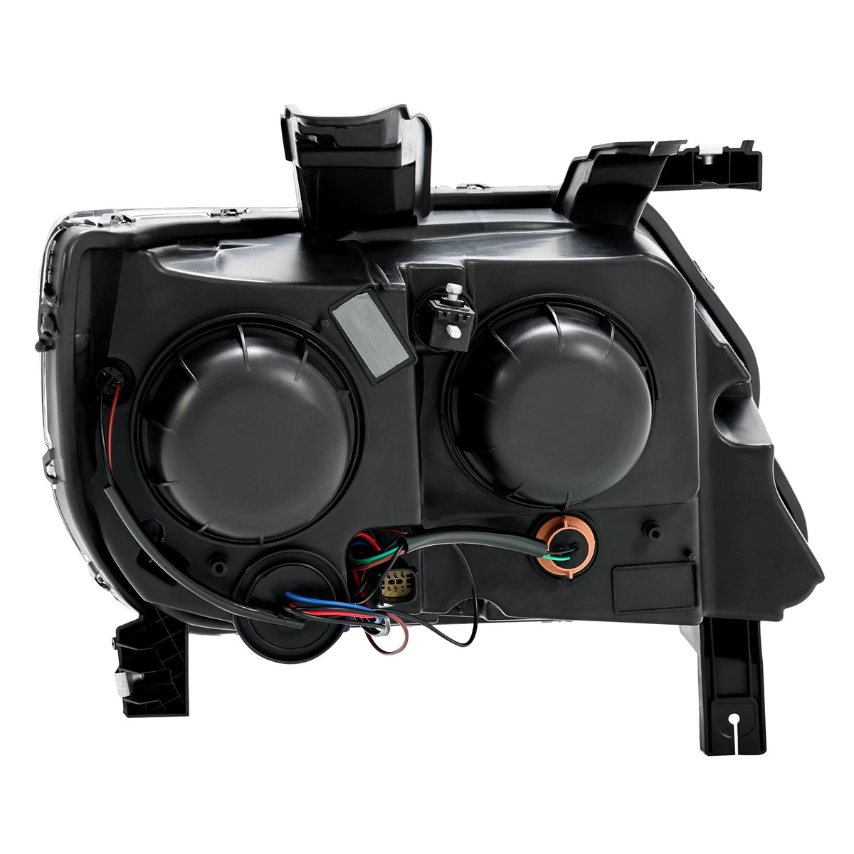 New Black LED DRL Dual Square Projector Headlights For Chevy Colorado 2015-2022