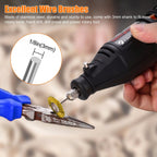 For Dremel Rotary Tool Die Grinder 45Pcs Wire Brush Wheel Cup Pen Brush Mix Set
