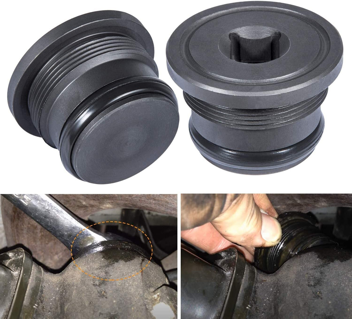 4C3Z-6026-CA Oil Supply Rail End Oil Gallery Plug & Seal for Ford 7.3L 1994-2003