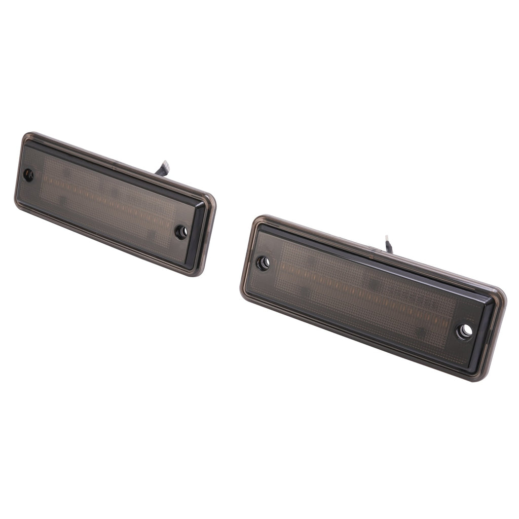 2x Smoke LED Rear Side Marker Lights Lamps For El Camino & Caballero 1978-1987
