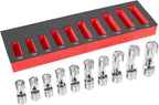 for 12030 Flare Nut Socket Set 10Pcs 3/8" Drive Metric Injector Fuel Line