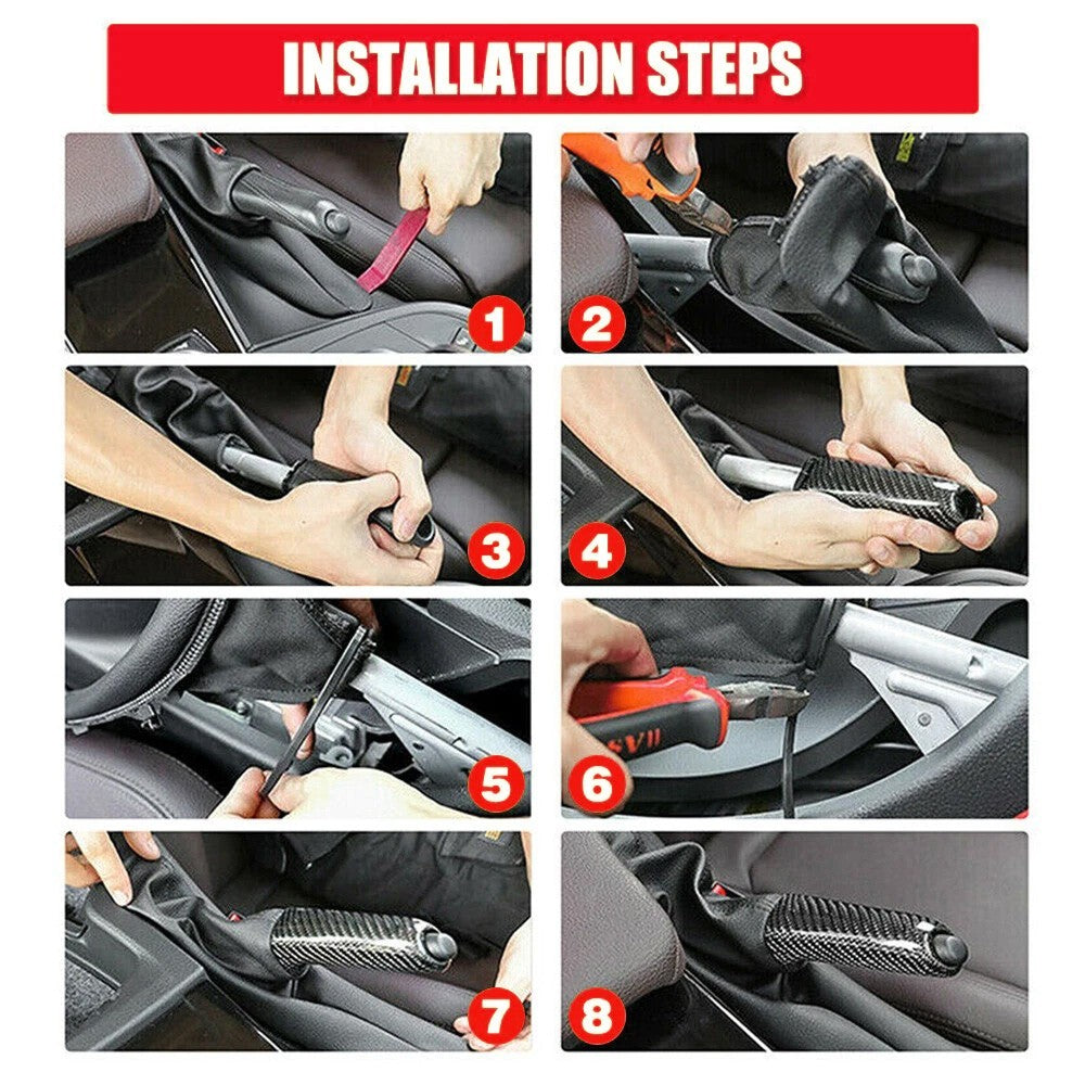 Black Parking Brake Grip Knob Lever Cover Handle Set for Honda Civic 2006-2011 K