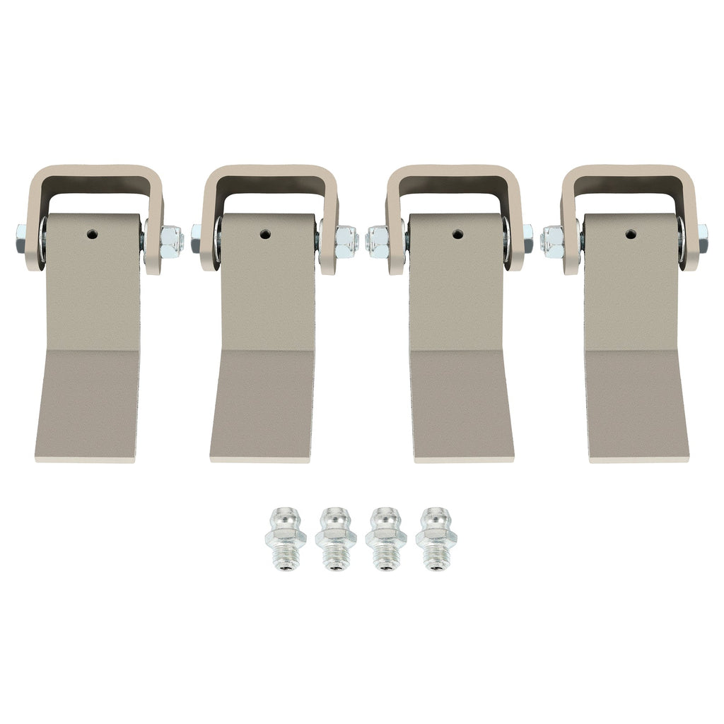 4 Strap Style Long Leaf Steel Weld On Dump Trailer Door Hinge Greaseable Cargo