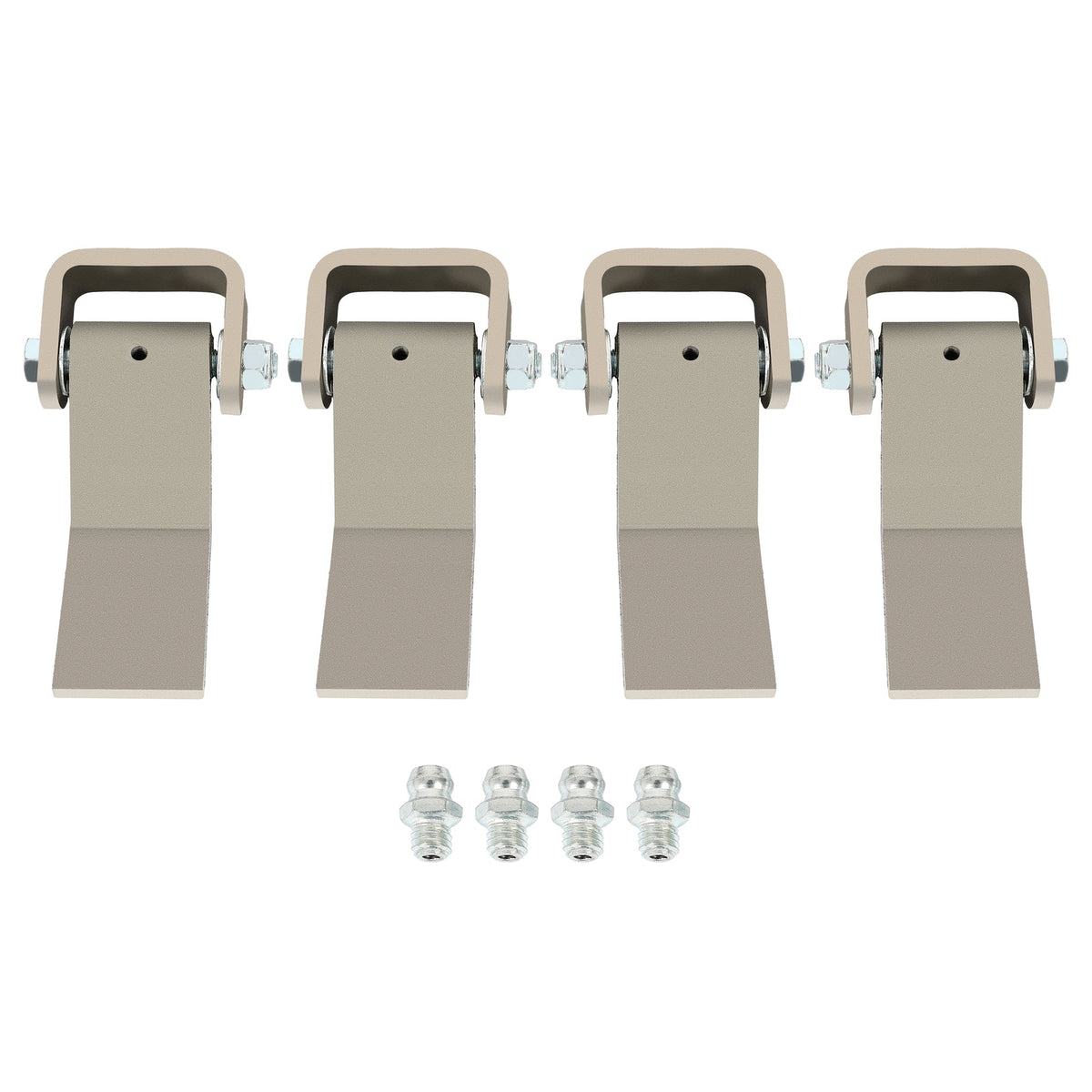 4 Strap Style Long Leaf Steel Weld On Dump Trailer Door Hinge Greaseable Cargo
