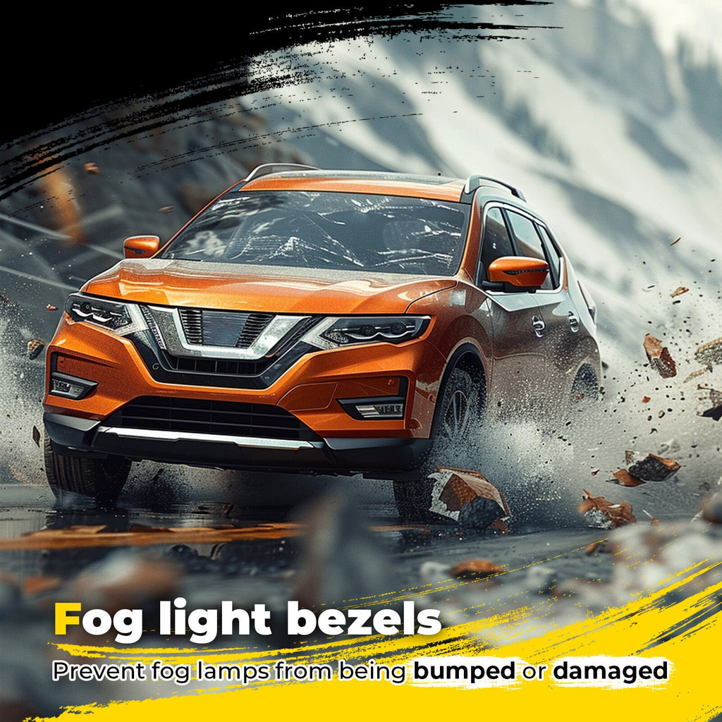 For 2017-2020 Nissan Rogue S SL SV Front Bumper Fog Lights Lamps w/Bezel+Bulbs