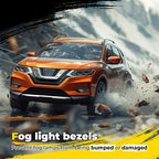 For 2017-2020 Nissan Rogue S SL SV Front Bumper Fog Lights Lamps w/Bezel+Bulbs