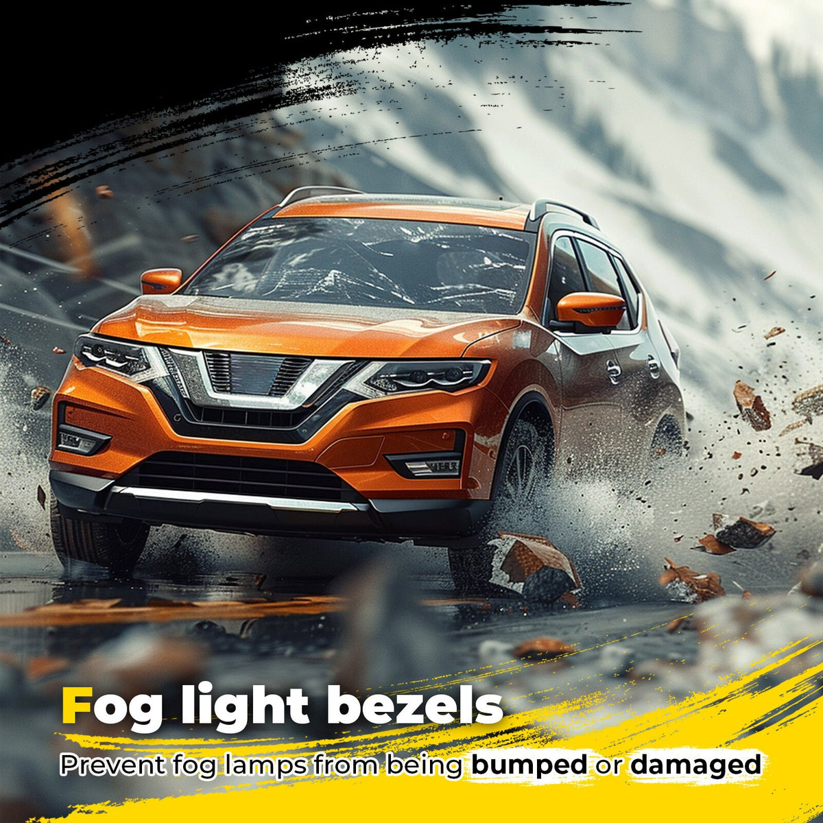 For 2017-2020 Nissan Rogue S SL SV Front Bumper Fog Lights Lamps w/Bezel+Bulbs