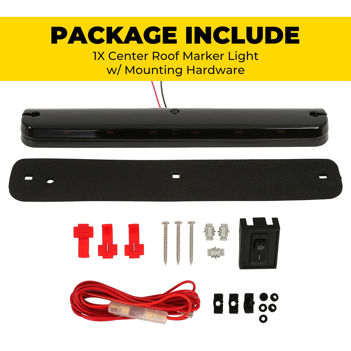 Center LED Roof Marker Cab Light For Chevrolet Silverado 2500HD 3500HD 2007-2021