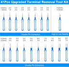 41x Pin Extractor Terminal Ejector Connector Removal Tool w/ Protective Bag