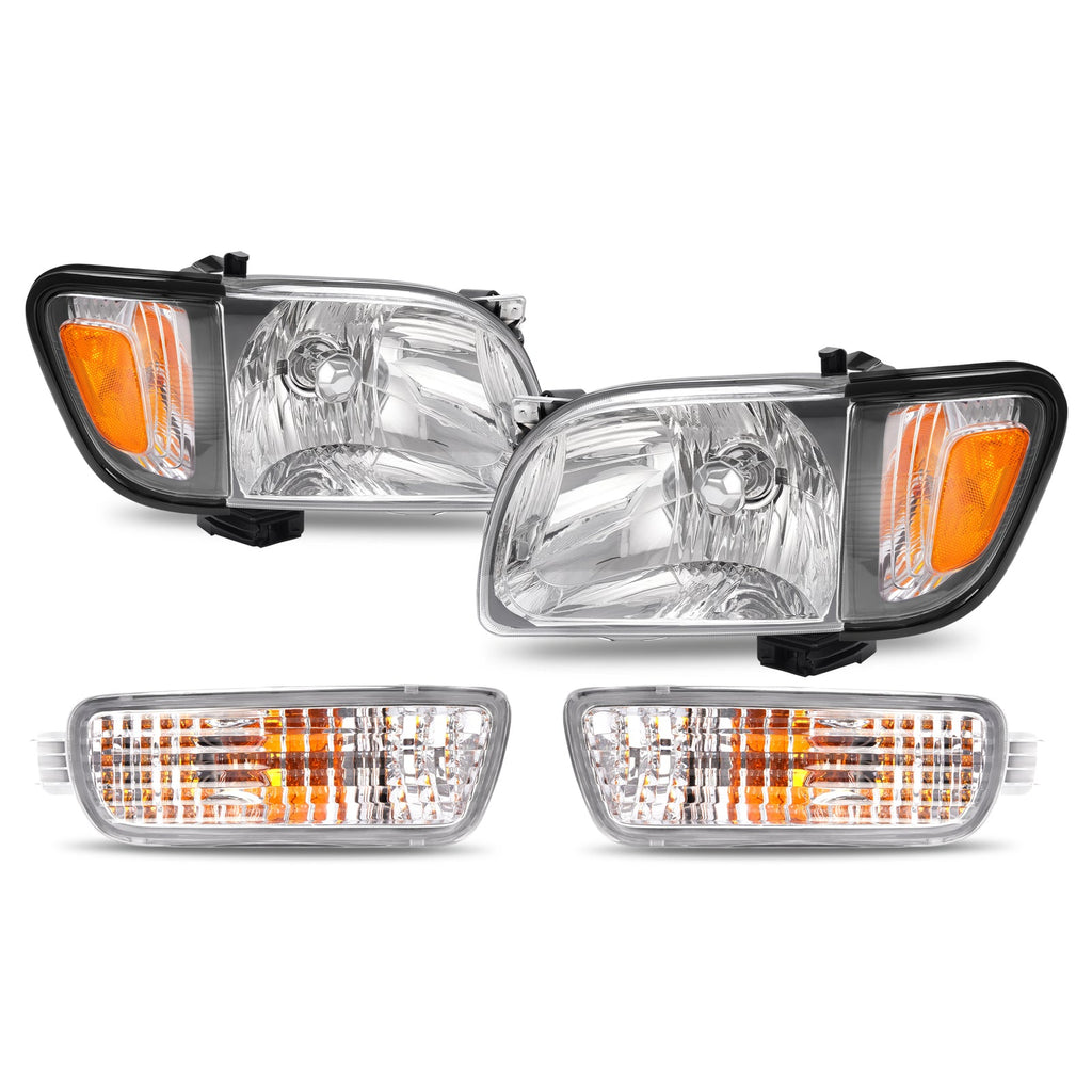 For Toyota Tacoma 2001-2004 Headlights Corner Signal Lights Bumper Lamp w/Bulbs