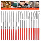 20x Diamond Needle File Set for Metal Glass Stone Wood Jewelry Carving Polishing