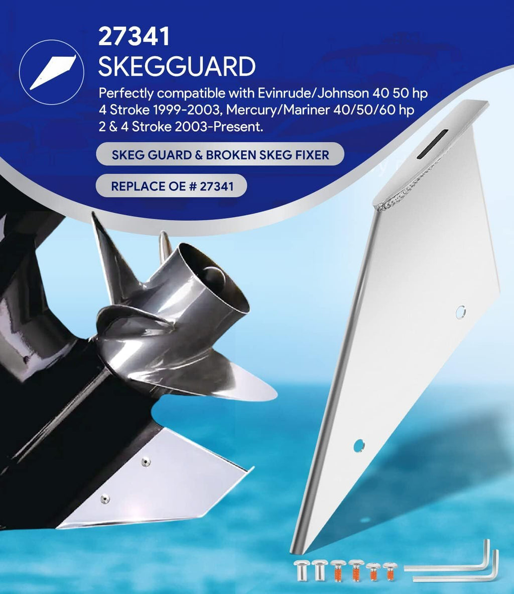 27341 Skeg Guard Safe-Skeg Protector For Mercury & Mariner 40 50 60 HP, Johnson