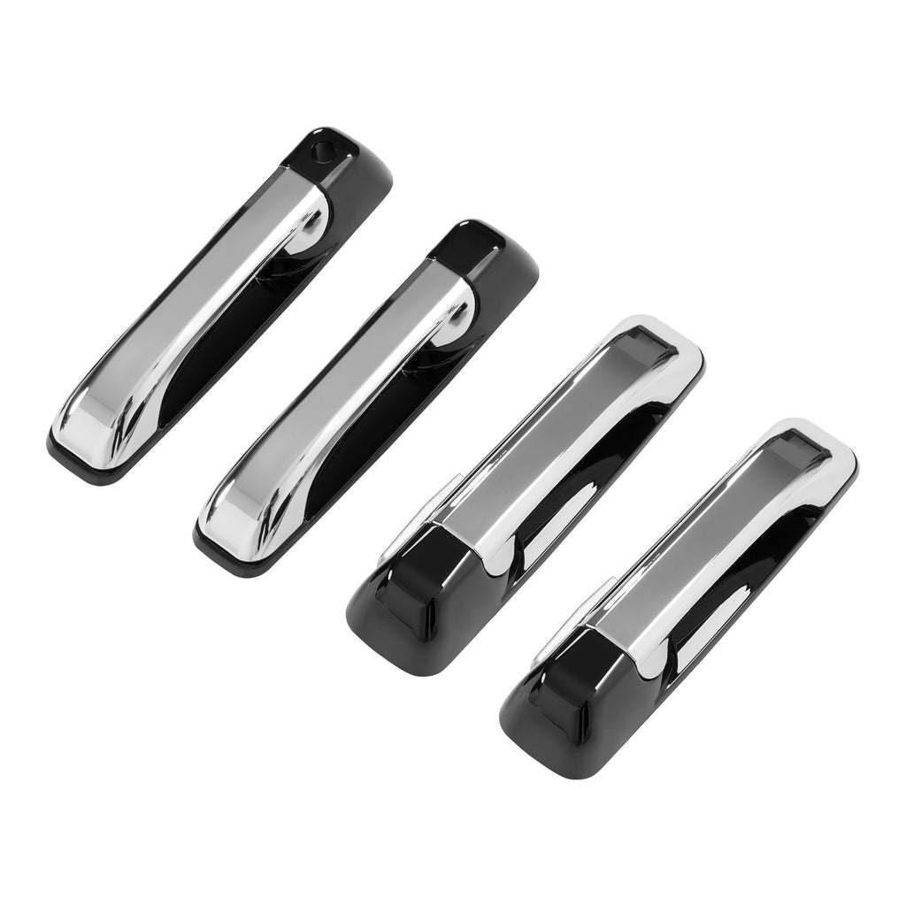 Fits Dodge Ram 1500 2009-2024/ 2500 11-24 Outside Door Handle Black+Slivery 4Pcs
