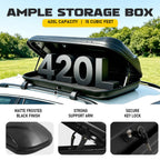 15 Cubic Hard Shell Roof Top Mount Car Storage Travel Luggage Box Cargo Carrier