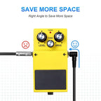 6PCS Patch Cables for Electric Guitar OFC Pedal Board Wire Cords 1/4 Right Angle