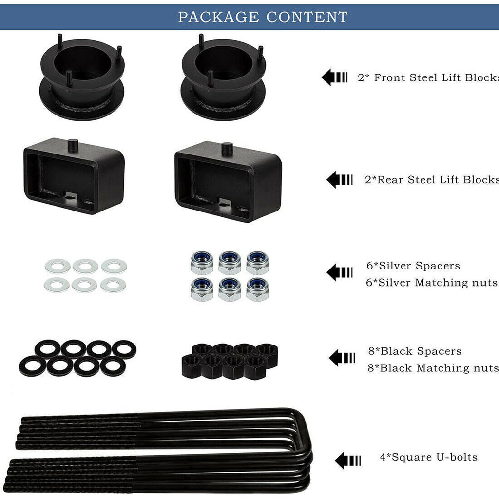 3" Front + 3" Rear Full Lift Kit for 1994-2001 Dodge Ram 1500 4X4 4WD Suspension