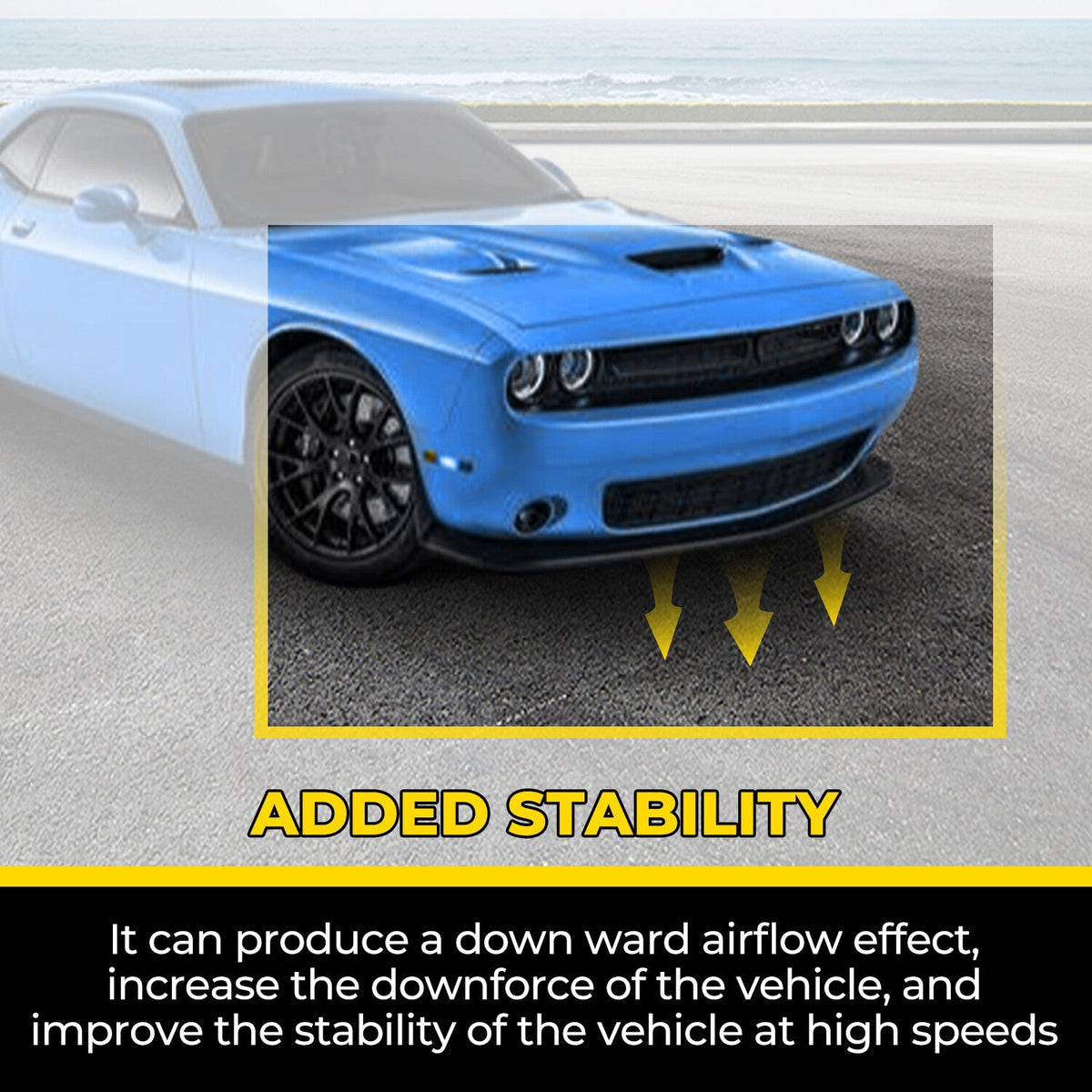 For Dodge Challenger GT & SRT & R/T 2015-2023 Front Bumper Lip Valance Splitter