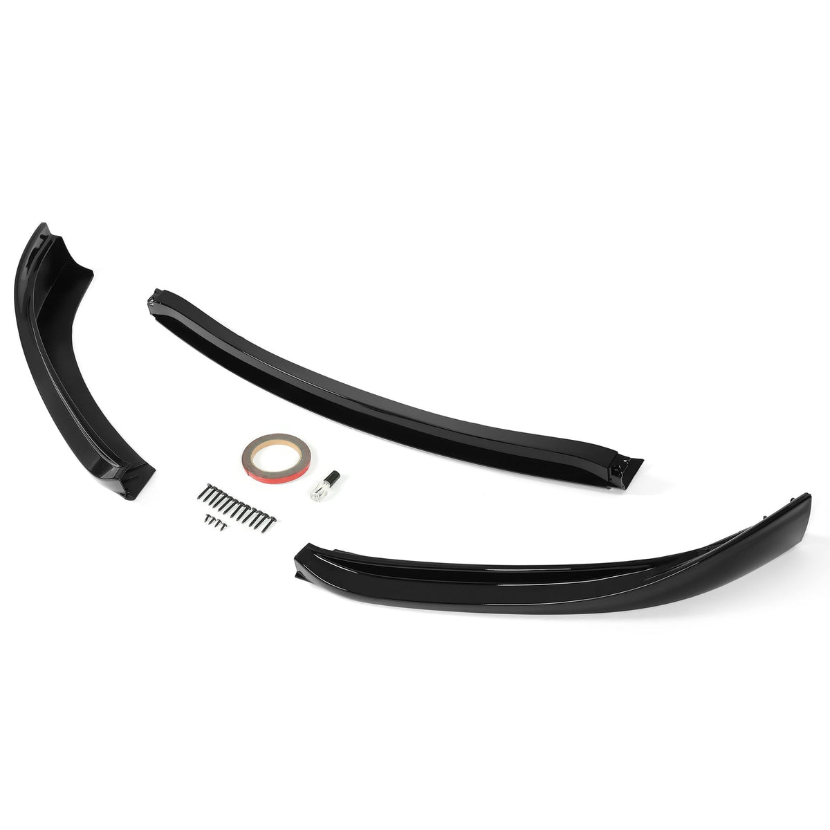 Glossy Black Front Bumper Lip Spoiler Splitter w/Hardware For Tesla S 2012-2016